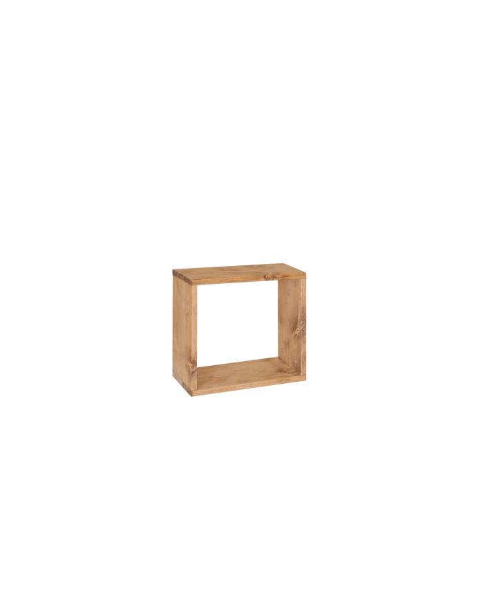 Leyre - Estanteria de madera maciza en tono roble medio