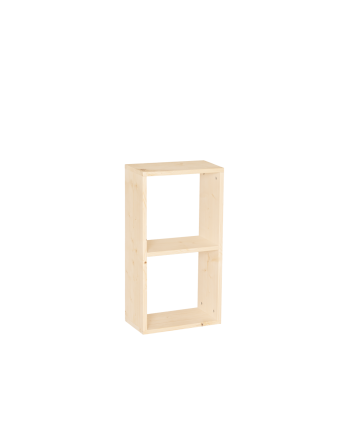 Leyre - Estanteria de madera maciza en tono natural con 1 estante