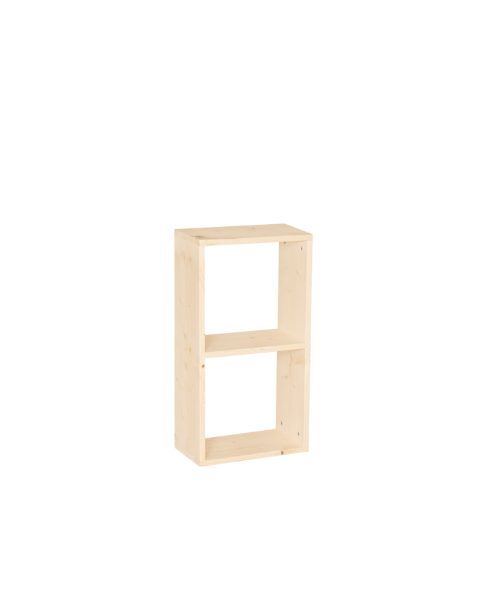Leyre - Estanteria de madera maciza en tono natural con 1 estante