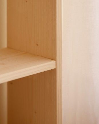 Leyre - Estanteria de madera maciza en tono natural con 1 estante