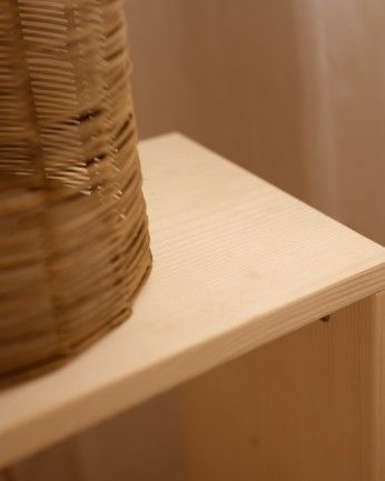 Leyre - Estanteria de madera maciza en tono natural con 1 estante