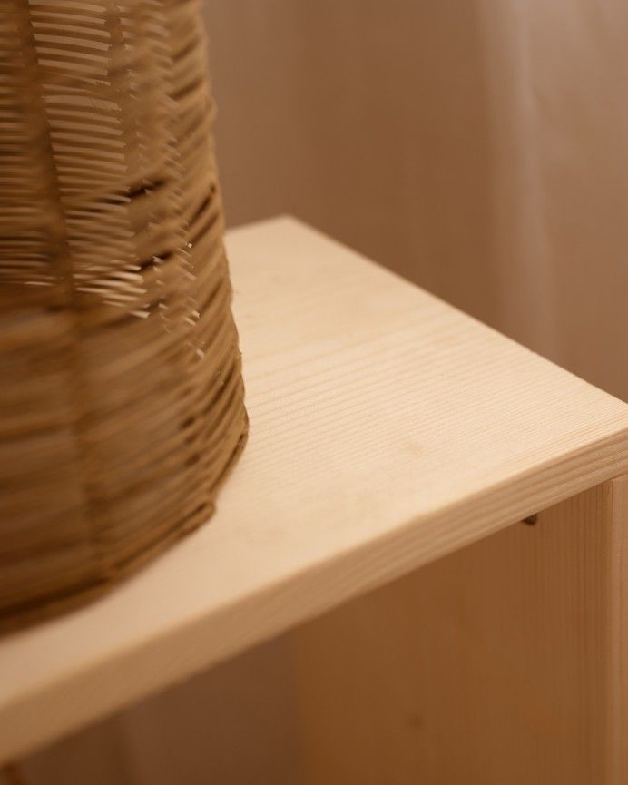 Leyre - Estanteria de madera maciza en tono natural con 1 estante