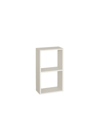 Leyre - Estanteria de madera lacada en tono beige con 1 estante