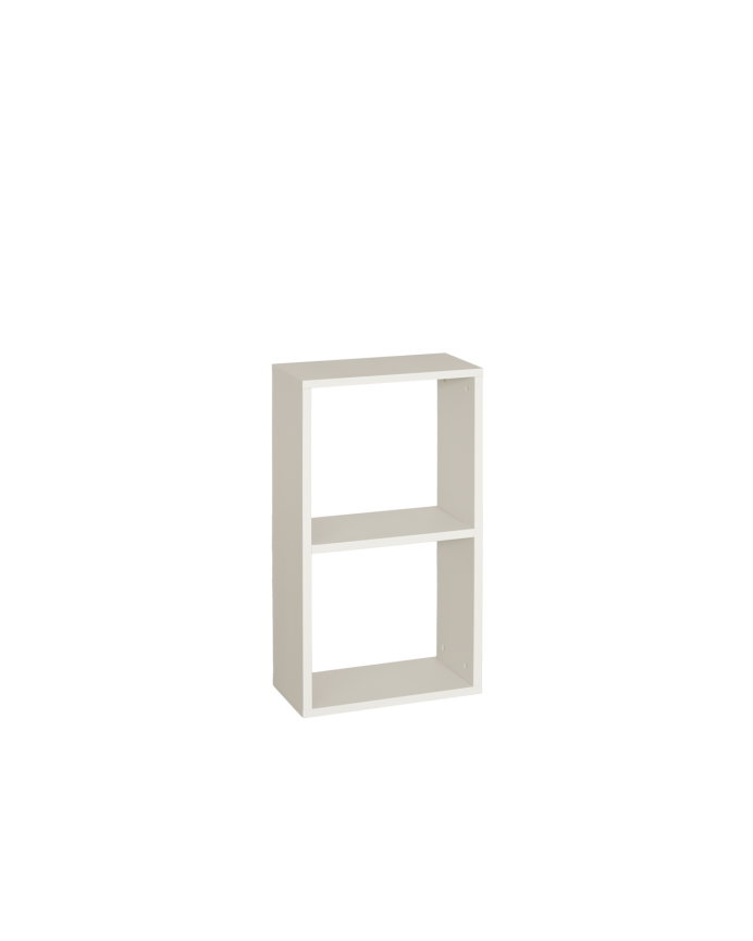 Leyre - Estanteria de madera lacada en tono beige con 1 estante