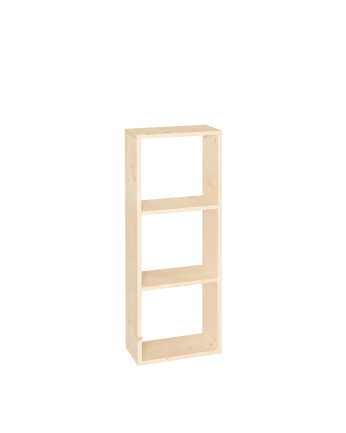 Leyre - Estanteria de madera maciza en tono natural con 2 estantes