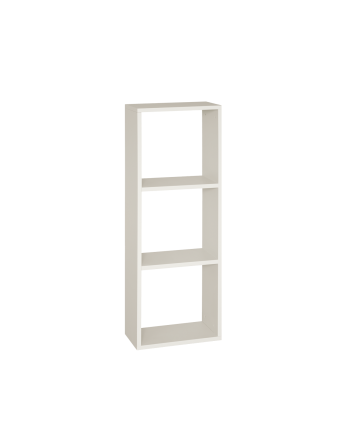 Leyre - Estanteria de madera lacada en tono beige con 2 estantes