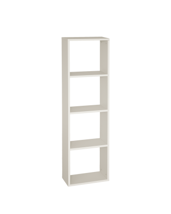 Leyre - Estanteria de madera lacada en tono beige con 3 estantes