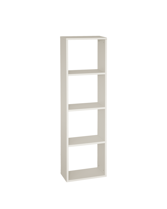 Leyre - Estanteria de madera lacada en tono beige con 3 estantes