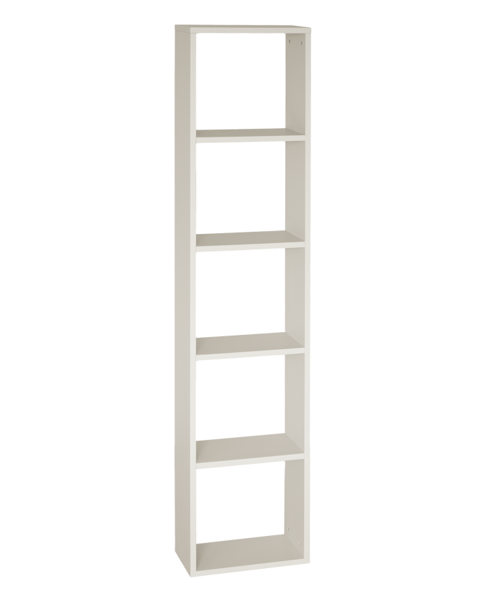 Leyre - Estanteria de madera lacada en tono beige con 4 estantes