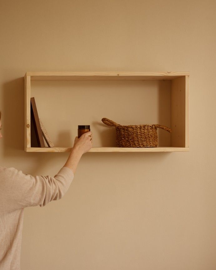 Leyre - Mueble auxiliar de madera maciza en tono natural