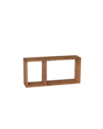 Leyre - Mueble auxiliar de madera maciza en tono roble oscuro con 1 separador