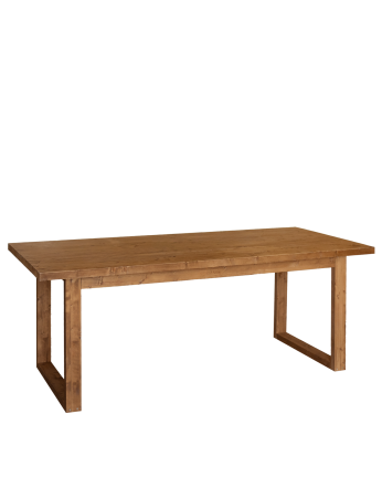 Luxor - Mesa de comedor de madera maciza tono roble oscuro de varias medidas