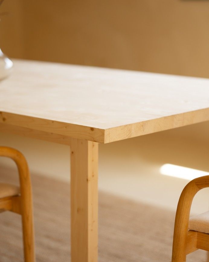 Luxor - Mesa de comedor de madera maciza tono natural de varias medidas