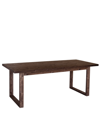Luxor - Mesa de comedor de madera maciza tono nogal de varias medidas