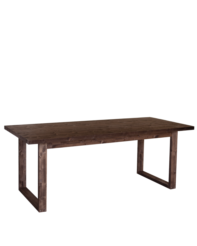 Luxor - Mesa de comedor de madera maciza tono nogal de varias medidas