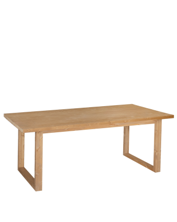 Luxor - Mesa de comedor de madera maciza tono roble medio de varias medidas
