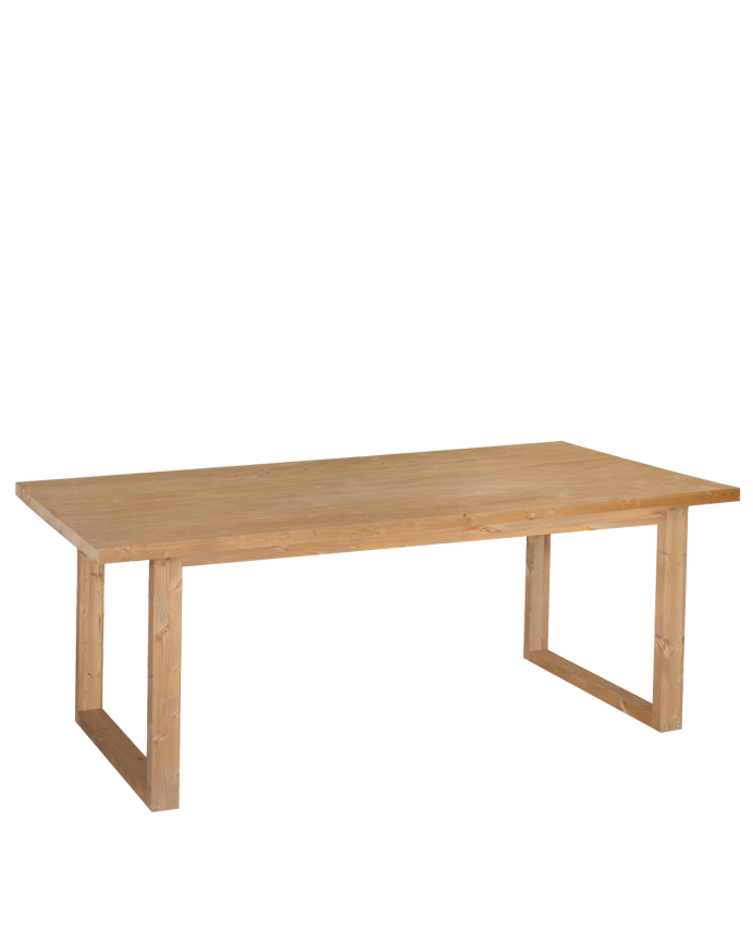 Luxor - Mesa de comedor de madera maciza tono roble medio de varias medidas