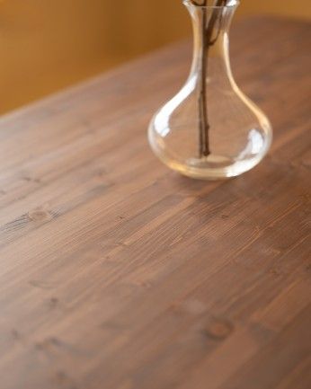 Luxor - Mesa de comedor de madera maciza tono nogal de varias medidas