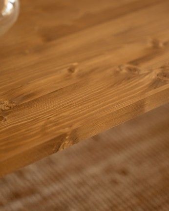 Luxor - Mesa de centro de madera maciza tono roble oscuro de varias medidas