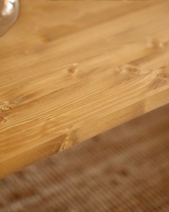 Luxor - Mesa de centro de madera maciza tono roble medio de varias medidas