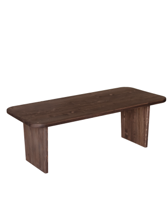 Haruto - Mesa de centro de madera maciza tono nogal de varias medidas
