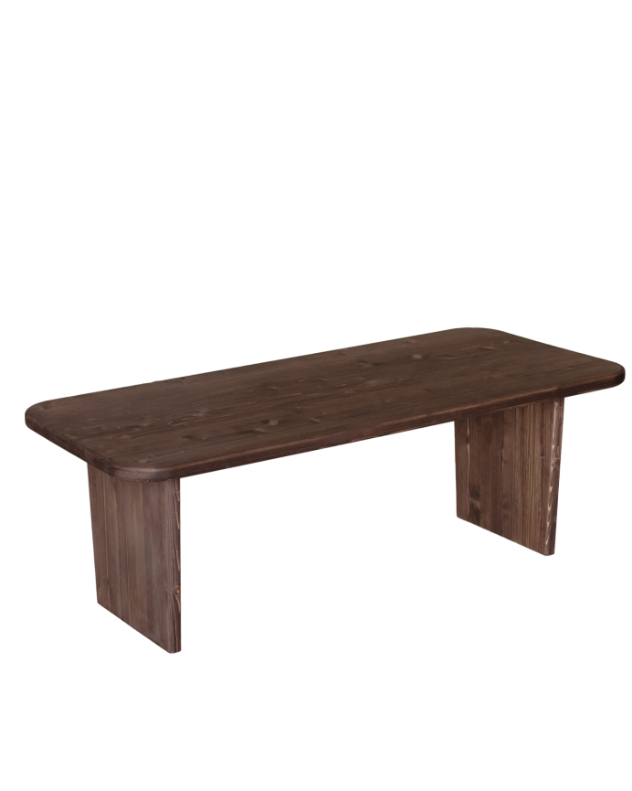 Haruto - Mesa de centro de madera maciza tono nogal de varias medidas