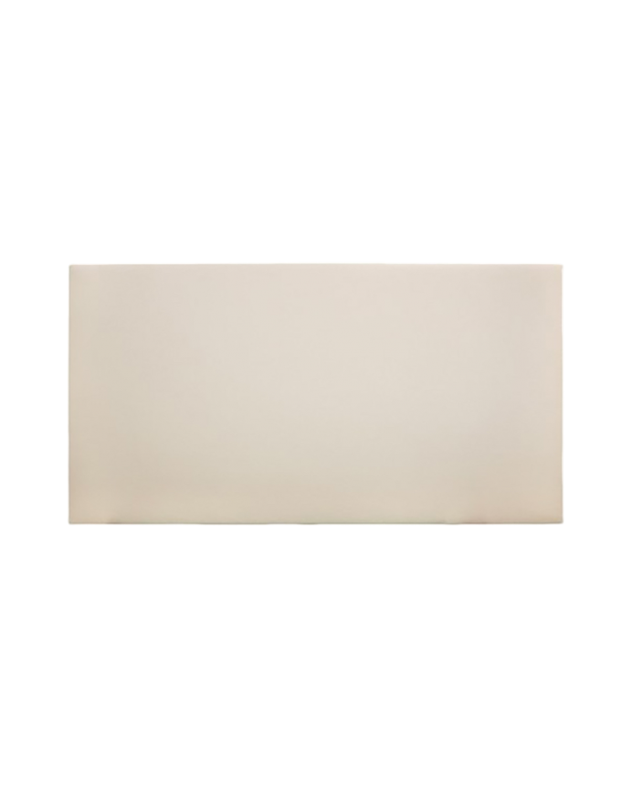 Bucarest - Cabecero tapizado de polipiel liso en color beige de 90x80cm