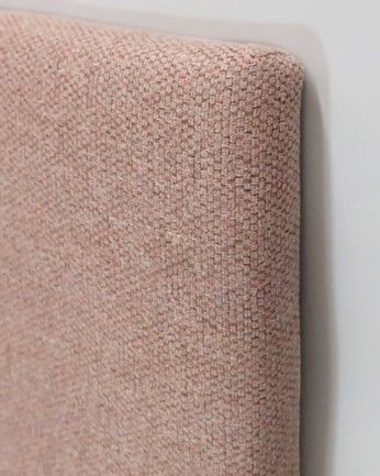 Elena - Cabecero tapizado de poliéster con botones en color rosa palo de varias medidas