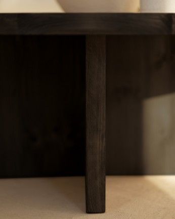 Bisbal - Mesa de centro redonda de madera maciza acabado roble avellana de varias medidas