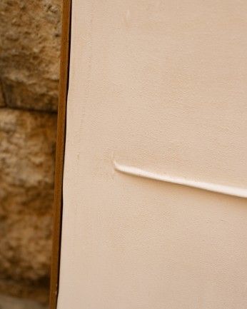 Berta - Cuadro blanco decorativo de algodón con bastidor de madera pintado artesanalmente con pintura al óleo varias medidas