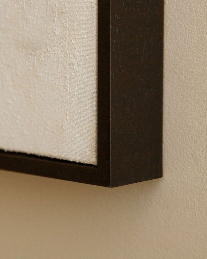 Ari - Cuadro marrón decorativo de algodón con bastidor de madera pintado artesanalmente con pintura al óleo varias medidas